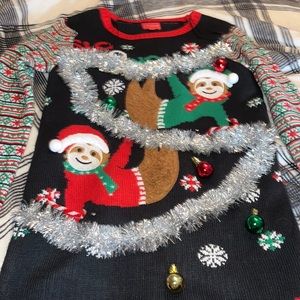 Sloth ugly christmas sweater size: small